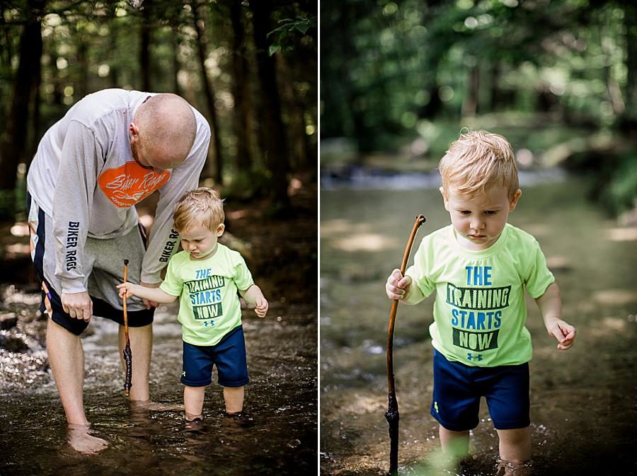 Walking stick at this Family by Knoxville Wedding Photographer, Amanda May Photos.