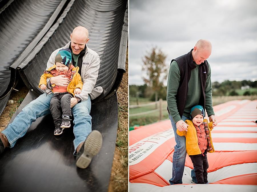 Sliding at this Family by Knoxville Wedding Photographer, Amanda May Photos.