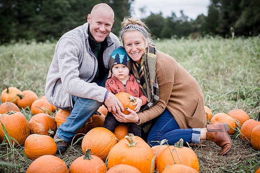 Pumpkin patch at this Family by Knoxville Wedding Photographer, Amanda May Photos.