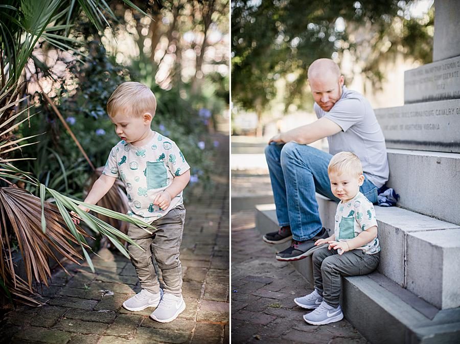 Palm fronds at this Family by Knoxville Wedding Photographer, Amanda May Photos.