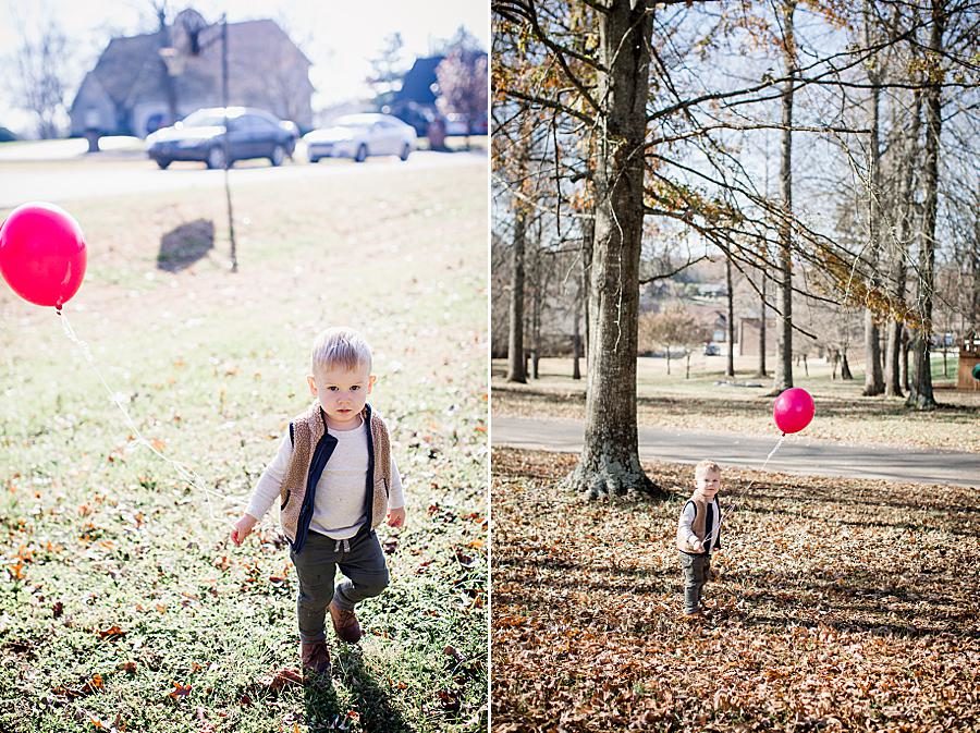 red balloon at this Family by Knoxville Wedding Photographer, Amanda May Photos.
