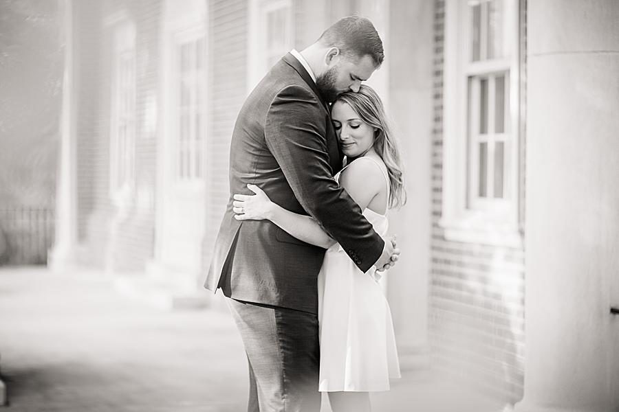 Loving hug at this 2018 favorite engagements by Knoxville Wedding Photographer, Amanda May Photos.