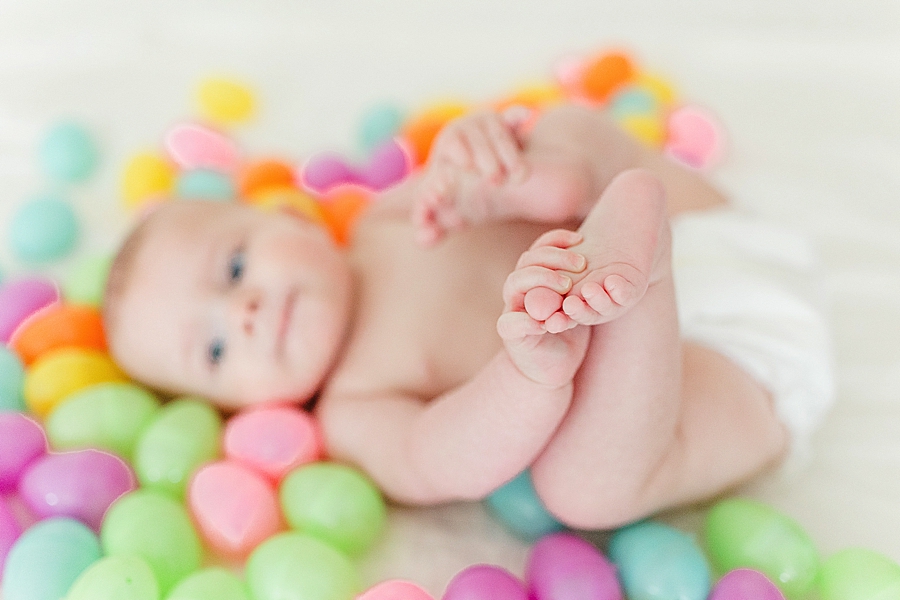 baby toes at 6 month session