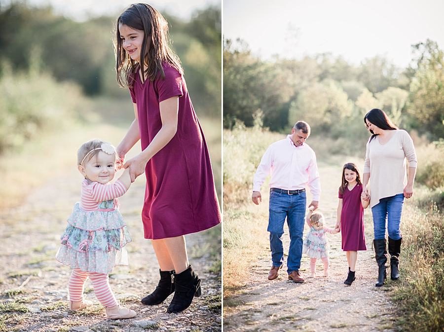 Walking down the path at this Meads Quarry 1 Year Old Session by Knoxville Wedding Photographer, Amanda May Photos.