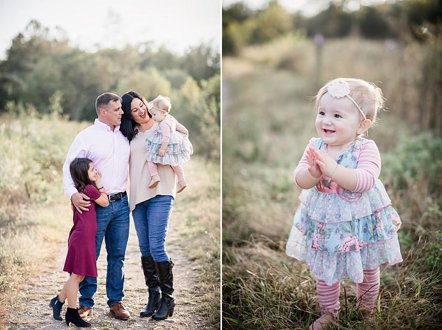 The whole family at this Meads Quarry 1 Year Old Session by Knoxville Wedding Photographer, Amanda May Photos.