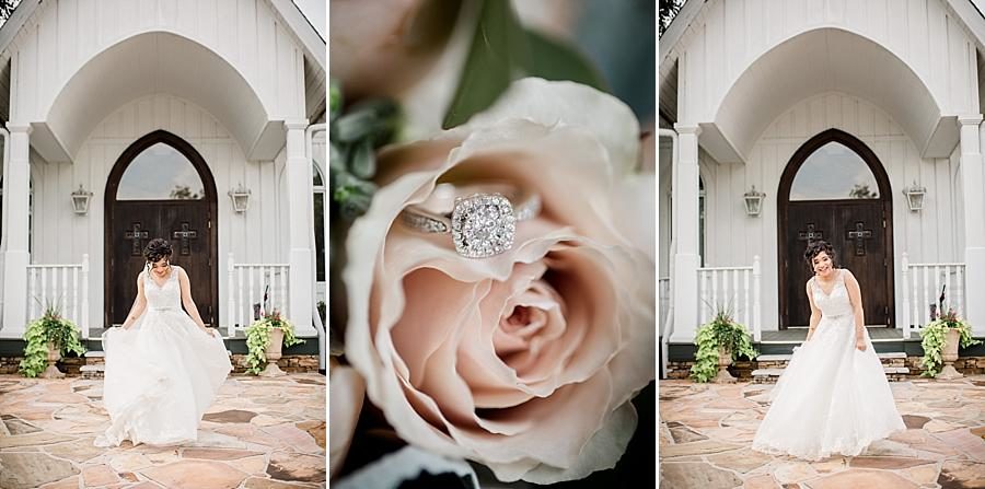 Engagement ring at this Whitestone Country Inn bridal session by Knoxville Wedding Photographer, Amanda May Photos.