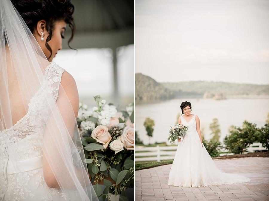 By the river at this Whitestone Country Inn bridal session by Knoxville Wedding Photographer, Amanda May Photos.