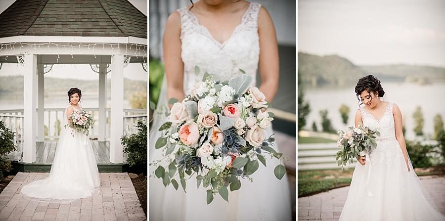 Bouquet details at this Whitestone Country Inn bridal session by Knoxville Wedding Photographer, Amanda May Photos.