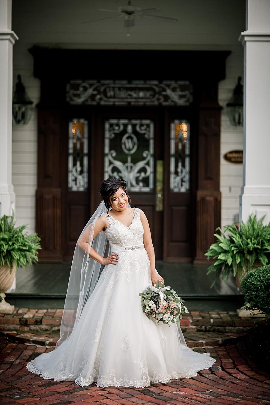 Hand on hip at this Whitestone Country Inn bridal session by Knoxville Wedding Photographer, Amanda May Photos.