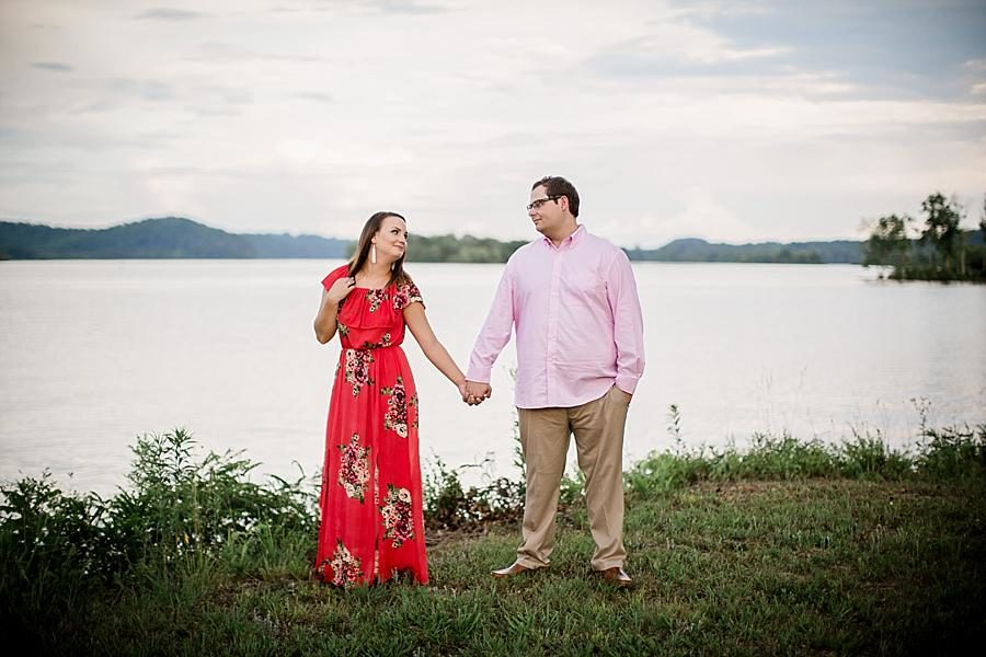 Lake shore line at this Whitestone Country Inn Engagement Session by Knoxville Wedding Photographer, Amanda May Photos.
