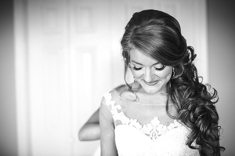 Black and white bride at this Castleton Farms Wedding by Knoxville Wedding Photographer, Amanda May Photos.