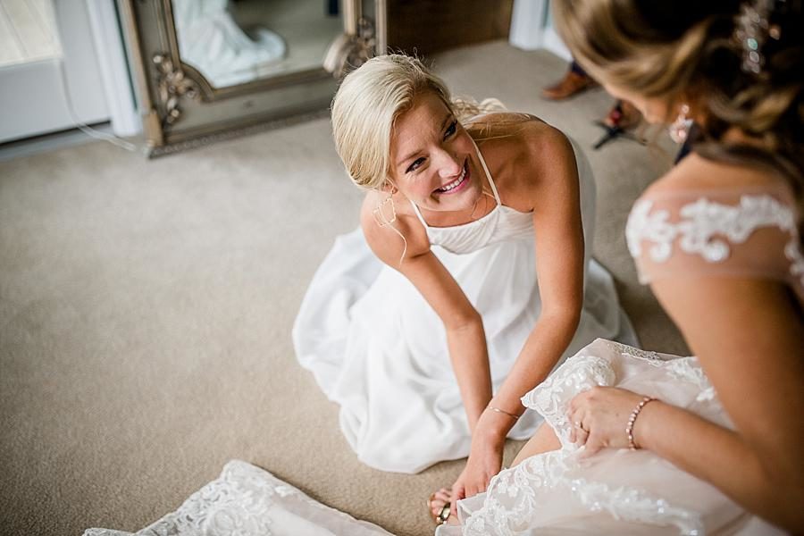 Matron of honor at this Castleton Farms Wedding by Knoxville Wedding Photographer, Amanda May Photos.