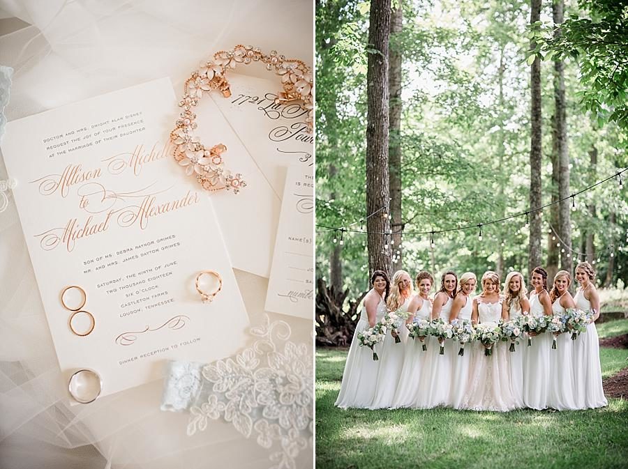 The invitation at this Castleton Farms Wedding by Knoxville Wedding Photographer, Amanda May Photos.