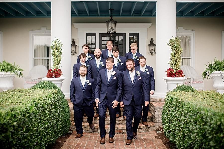 The groomsmen at this Castleton Farms Wedding by Knoxville Wedding Photographer, Amanda May Photos.