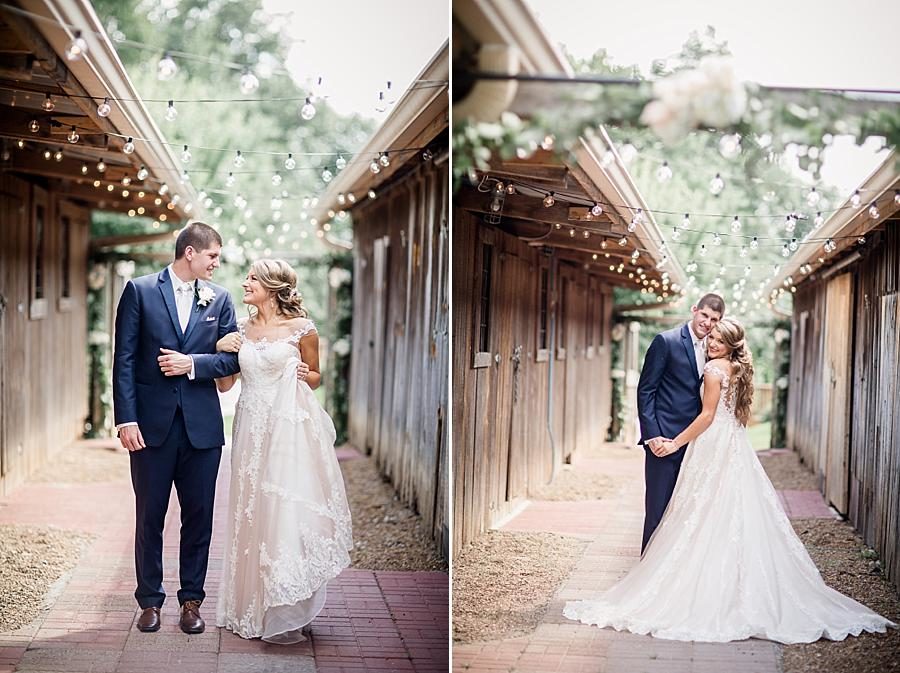 Fluffed train at this Castleton Farms Wedding by Knoxville Wedding Photographer, Amanda May Photos.