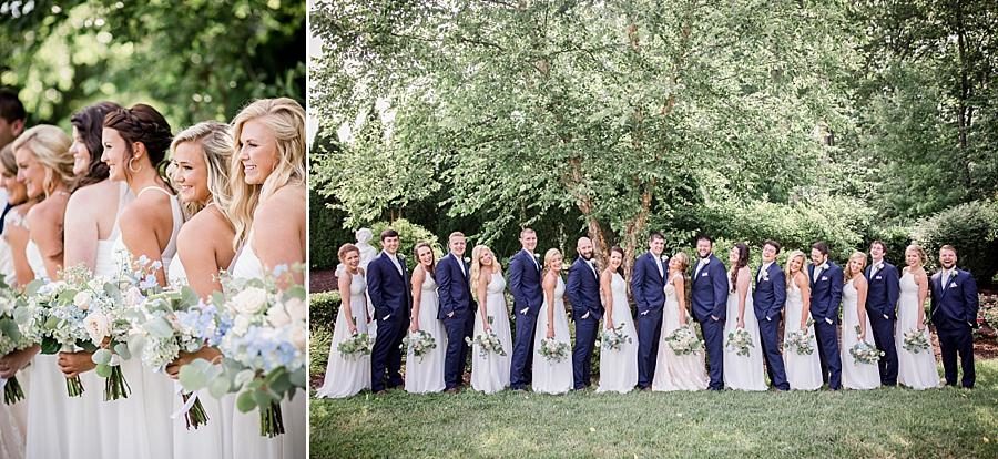 All lined up at this Castleton Farms Wedding by Knoxville Wedding Photographer, Amanda May Photos.