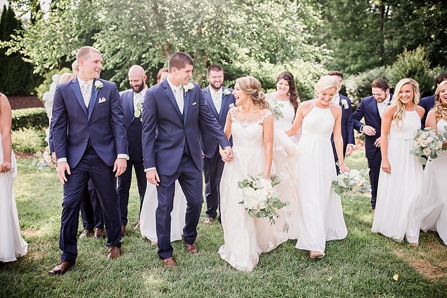 Having fun at this Castleton Farms Wedding by Knoxville Wedding Photographer, Amanda May Photos.