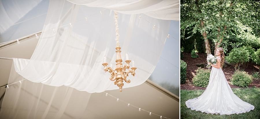 Gold chandelier at this Castleton Farms Wedding by Knoxville Wedding Photographer, Amanda May Photos.