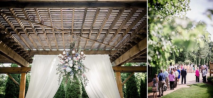 Flower chandelier at this Castleton Farms Wedding by Knoxville Wedding Photographer, Amanda May Photos.