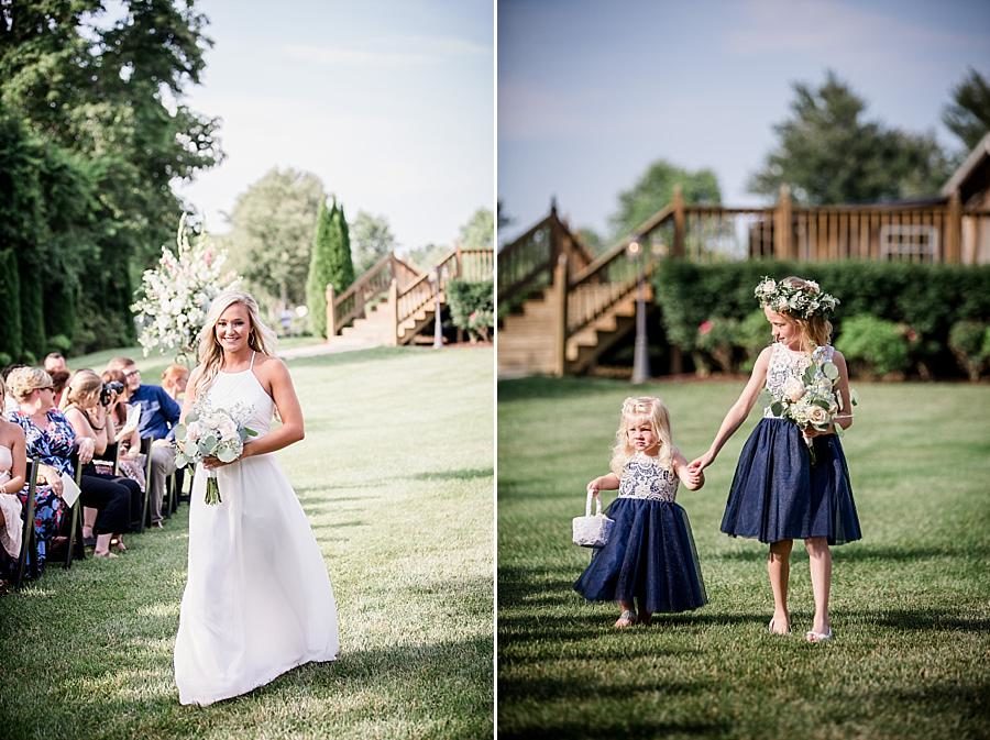 Flower girls at this Castleton Farms Wedding by Knoxville Wedding Photographer, Amanda May Photos.