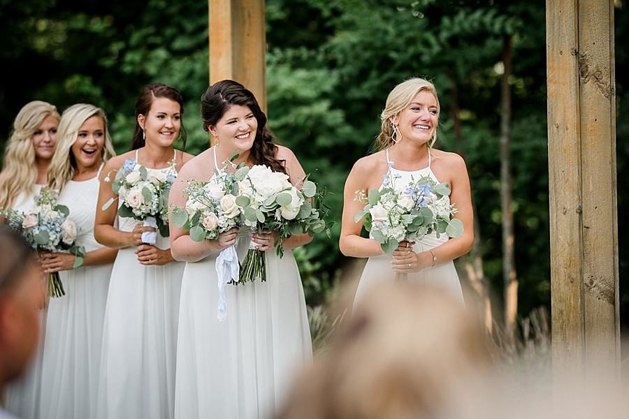 All smiles at this Castleton Farms Wedding by Knoxville Wedding Photographer, Amanda May Photos.