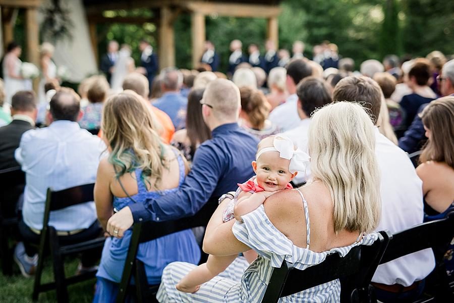 Little wedding guest at this Castleton Farms Wedding by Knoxville Wedding Photographer, Amanda May Photos.