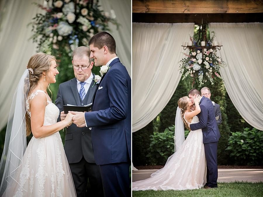 You may kiss the bride at this Castleton Farms Wedding by Knoxville Wedding Photographer, Amanda May Photos.