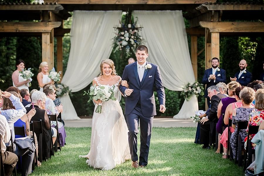 Husband and wife at this Castleton Farms Wedding by Knoxville Wedding Photographer, Amanda May Photos.