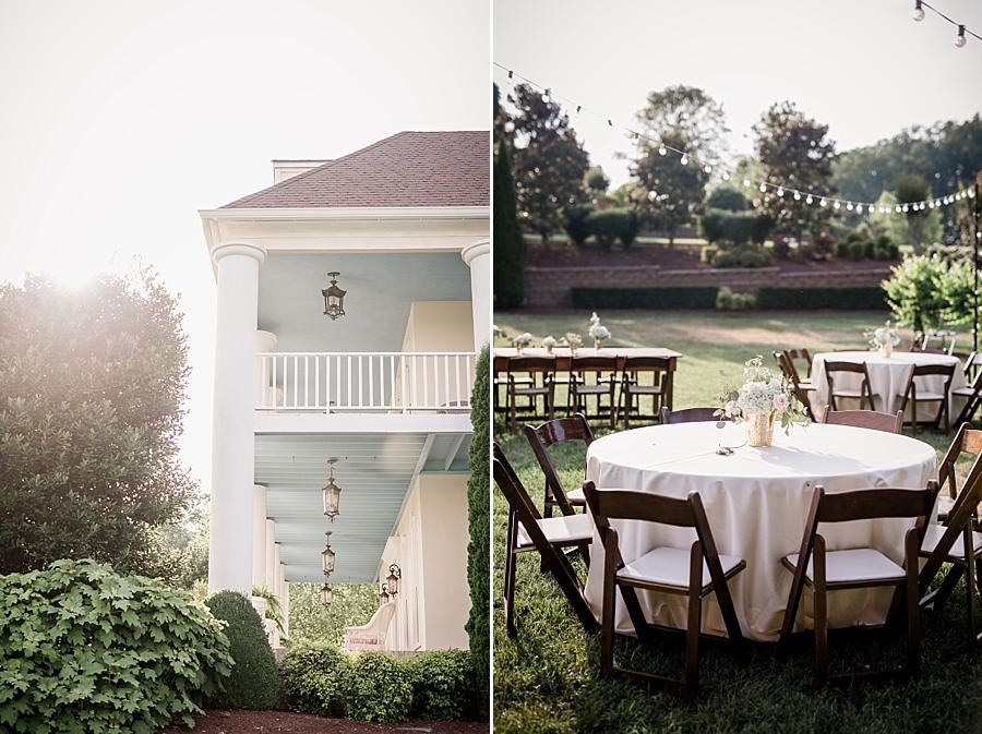 Outdoor reception at this Castleton Farms Wedding by Knoxville Wedding Photographer, Amanda May Photos.