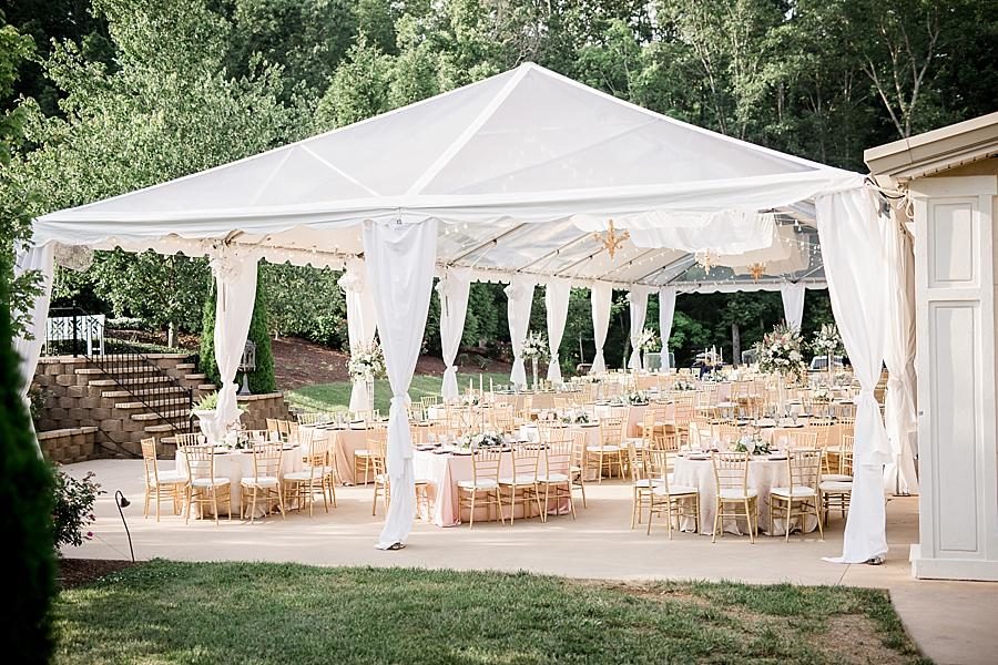 Reception tent at this Castleton Farms Wedding by Knoxville Wedding Photographer, Amanda May Photos.