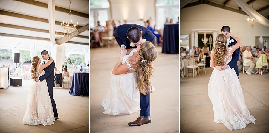 The first dance at this Castleton Farms Wedding by Knoxville Wedding Photographer, Amanda May Photos.