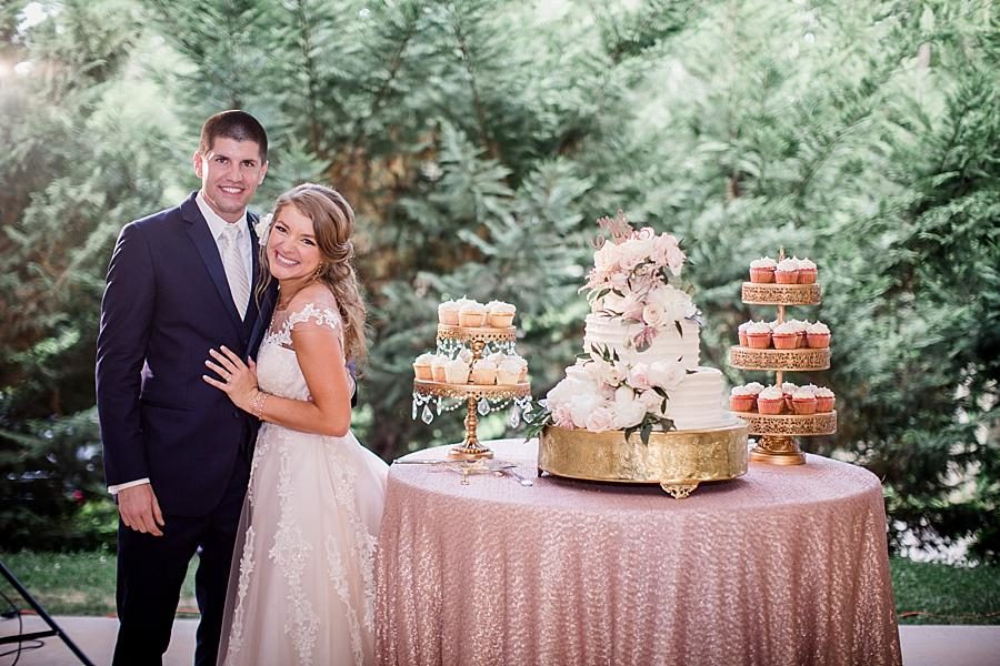 Cake table at this Castleton Farms Wedding by Knoxville Wedding Photographer, Amanda May Photos.