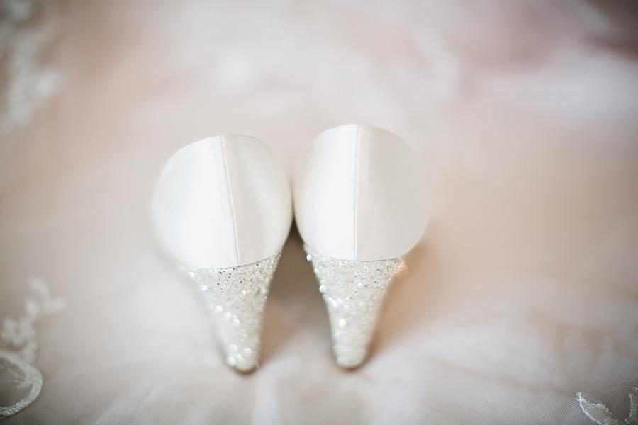 Bride shoes at this Christopher Place wedding by Knoxville Wedding Photographer, Amanda May Photos
