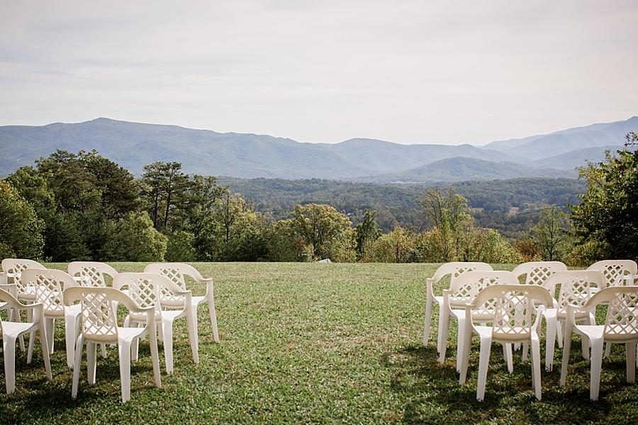 Ceremony seating at this Christopher Place wedding by Knoxville Wedding Photographer, Amanda May Photos
