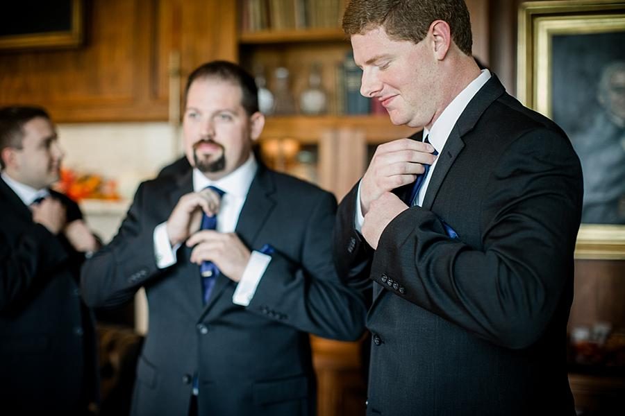 More groom getting ready at this Christopher Place wedding by Knoxville Wedding Photographer, Amanda May Photos