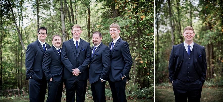 Groom and groomsmen at this Christopher Place wedding by Knoxville Wedding Photographer, Amanda May Photos