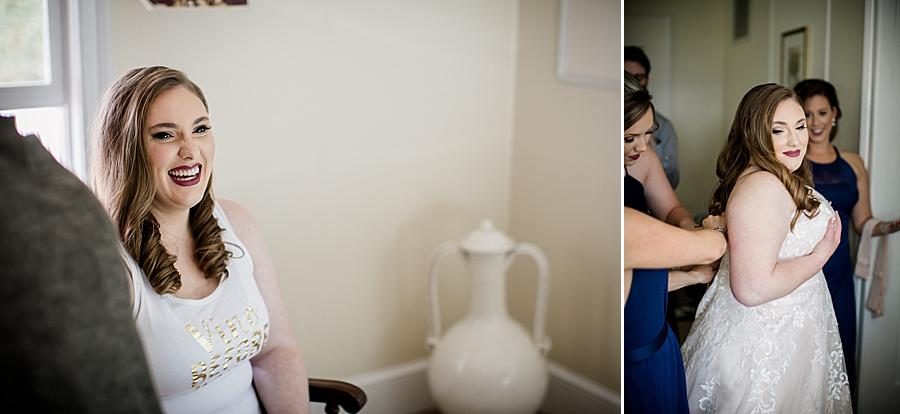 Bride almost ready at this Christopher Place wedding by Knoxville Wedding Photographer, Amanda May Photos