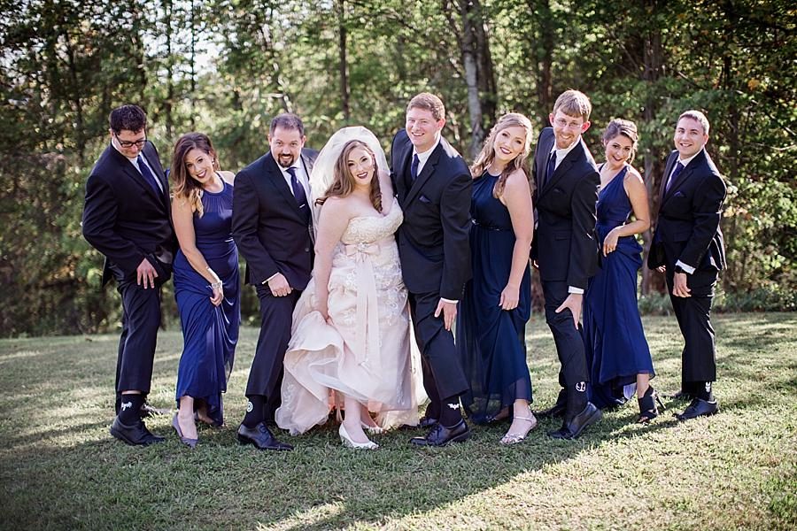 Showing off the shoes at this Christopher Place wedding by Knoxville Wedding Photographer, Amanda May Photos