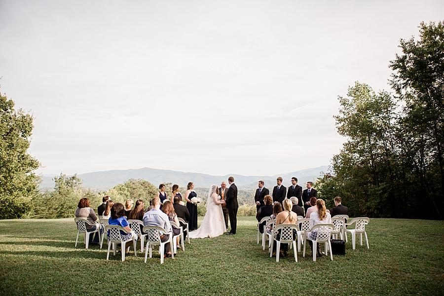 Look at the ceremony at this Christopher Place wedding by Knoxville Wedding Photographer, Amanda May Photos