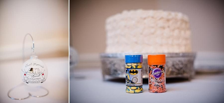 Cake at this Christopher Place wedding by Knoxville Wedding Photographer, Amanda May Photos