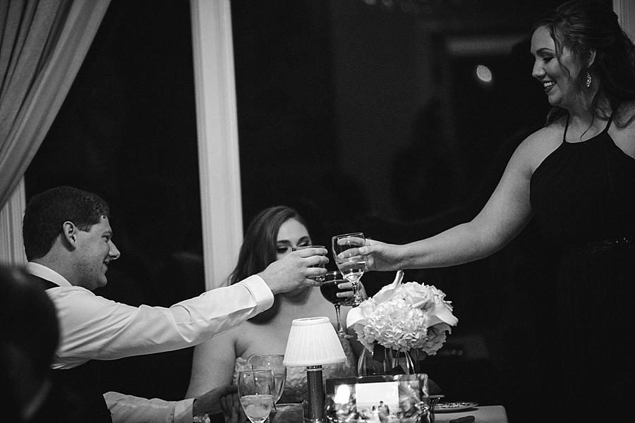 Toasts at this Christopher Place wedding by Knoxville Wedding Photographer, Amanda May Photos