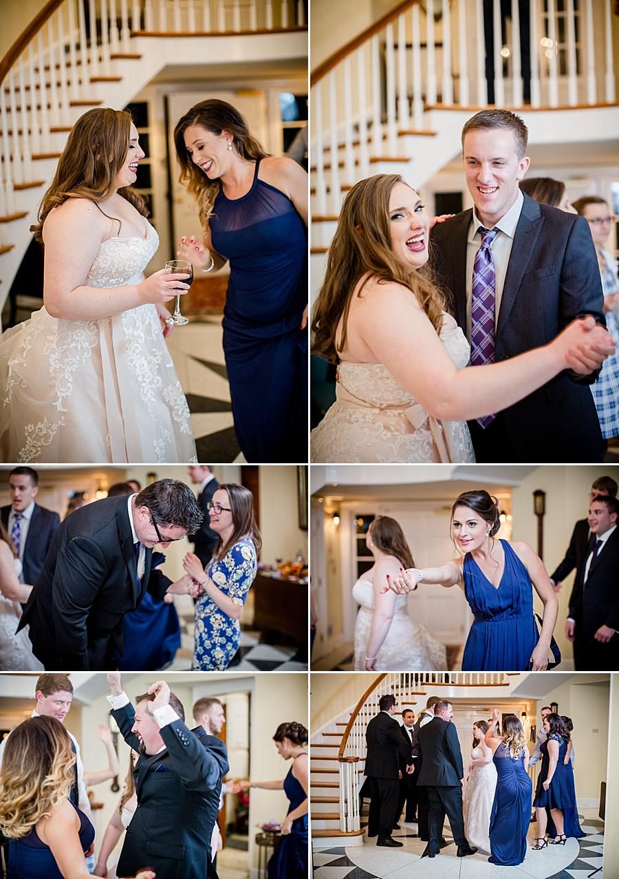 Everybody dancing at this Christopher Place wedding by Knoxville Wedding Photographer, Amanda May Photos