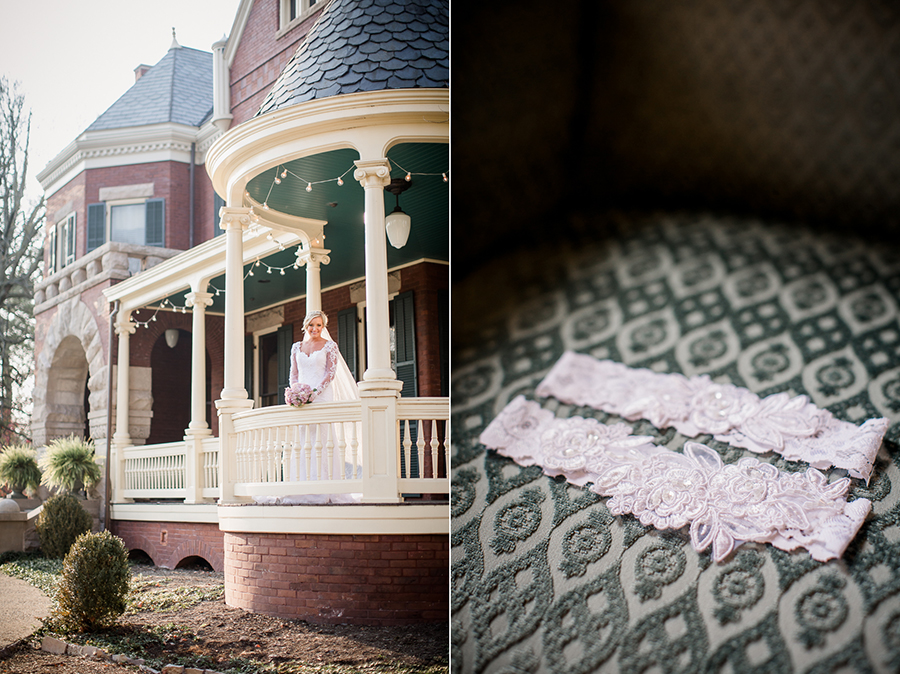 Garters on chair at Historic Westwood by Knoxville Wedding Photographer, Amanda May Photos.