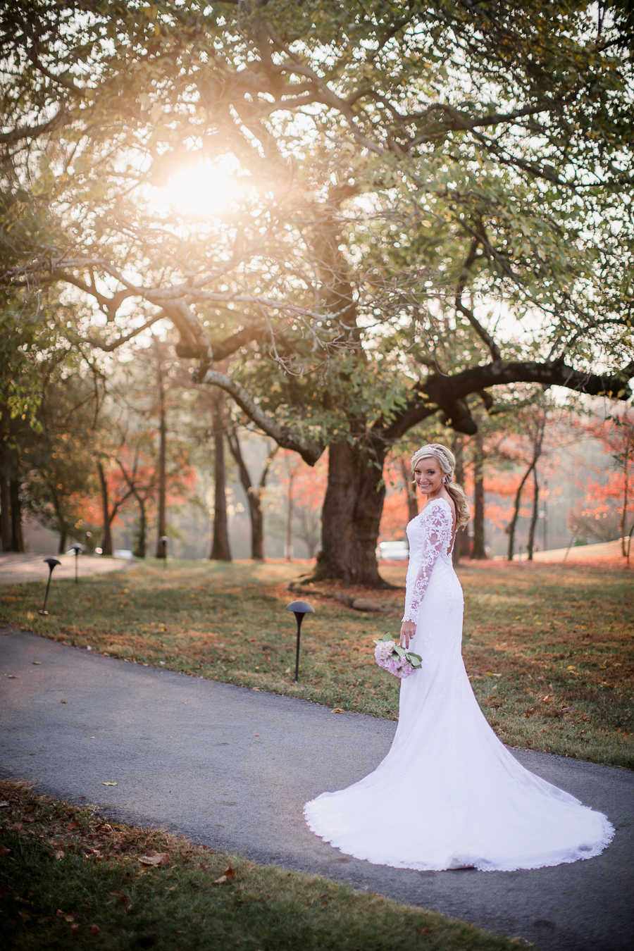 Sunlight coming through the trees at Historic Westwood by Knoxville Wedding Photographer, Amanda May Photos.