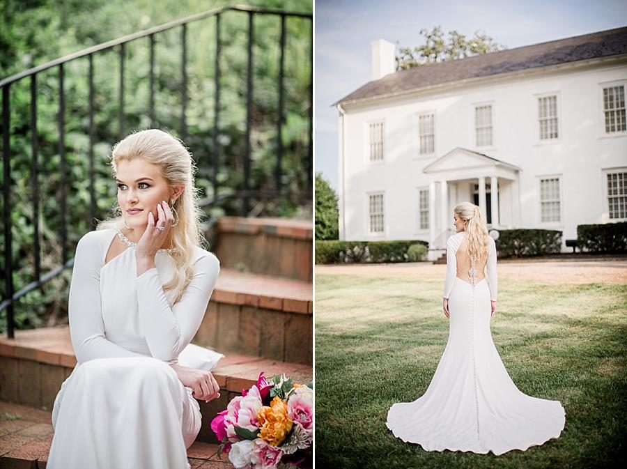Crescent Bend at this Crescent Bend Bridal Session by Knoxville Wedding Photographer, Amanda May Photos.