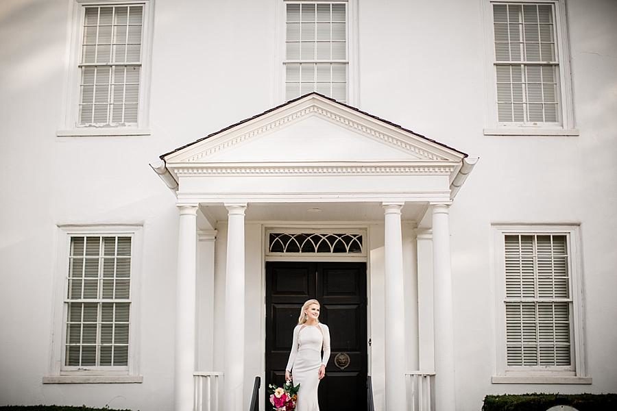 Front steps at this Crescent Bend Bridal Session by Knoxville Wedding Photographer, Amanda May Photos.
