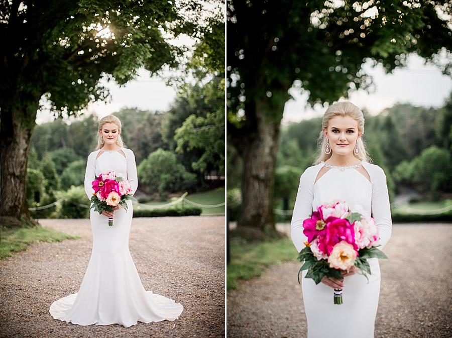 Peonies at this Crescent Bend Bridal Session by Knoxville Wedding Photographer, Amanda May Photos.