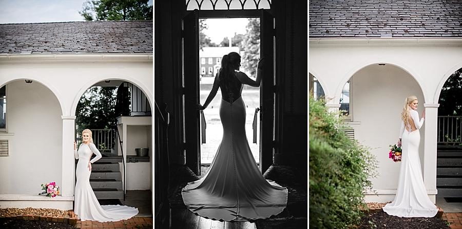 Doorway pose at this Crescent Bend Bridal Session by Knoxville Wedding Photographer, Amanda May Photos.
