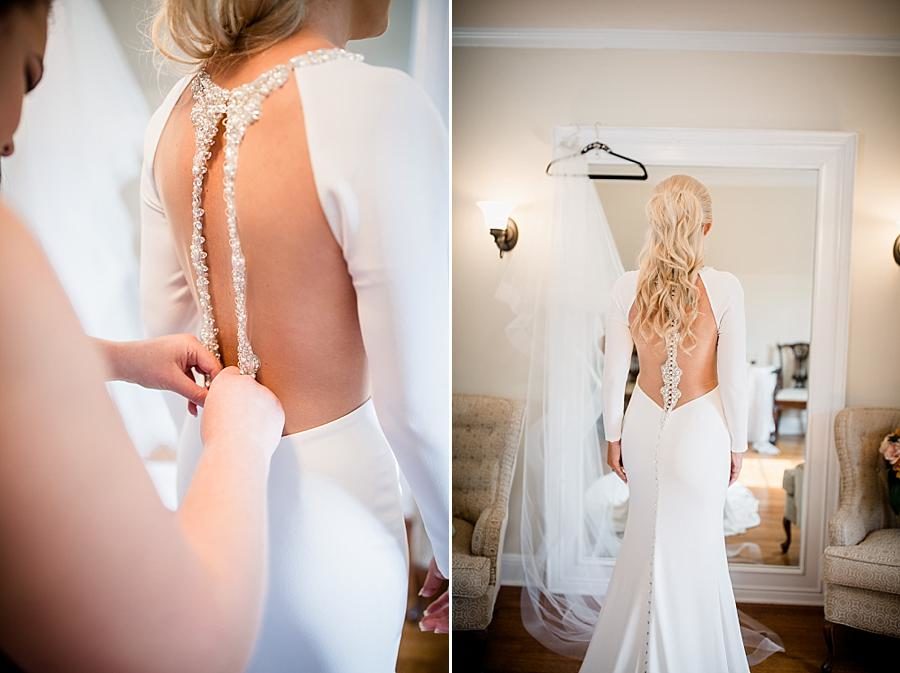 Wedding gown at this Kincaid House Wedding by Knoxville Wedding Photographer, Amanda May Photos.