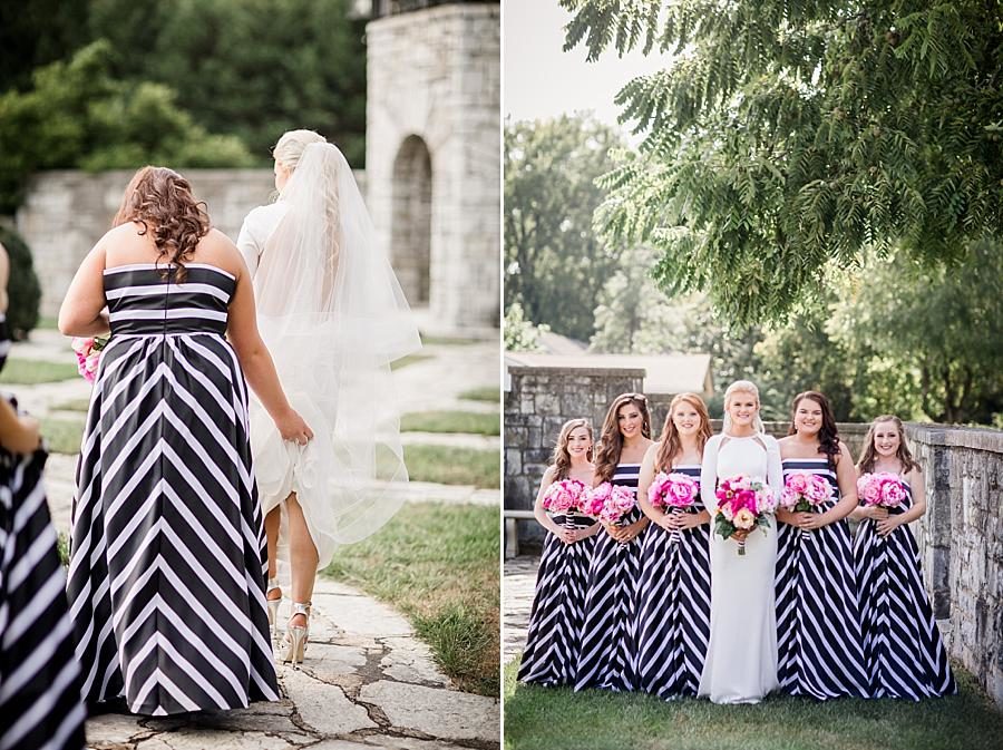 Holding the train at this Kincaid House Wedding by Knoxville Wedding Photographer, Amanda May Photos.